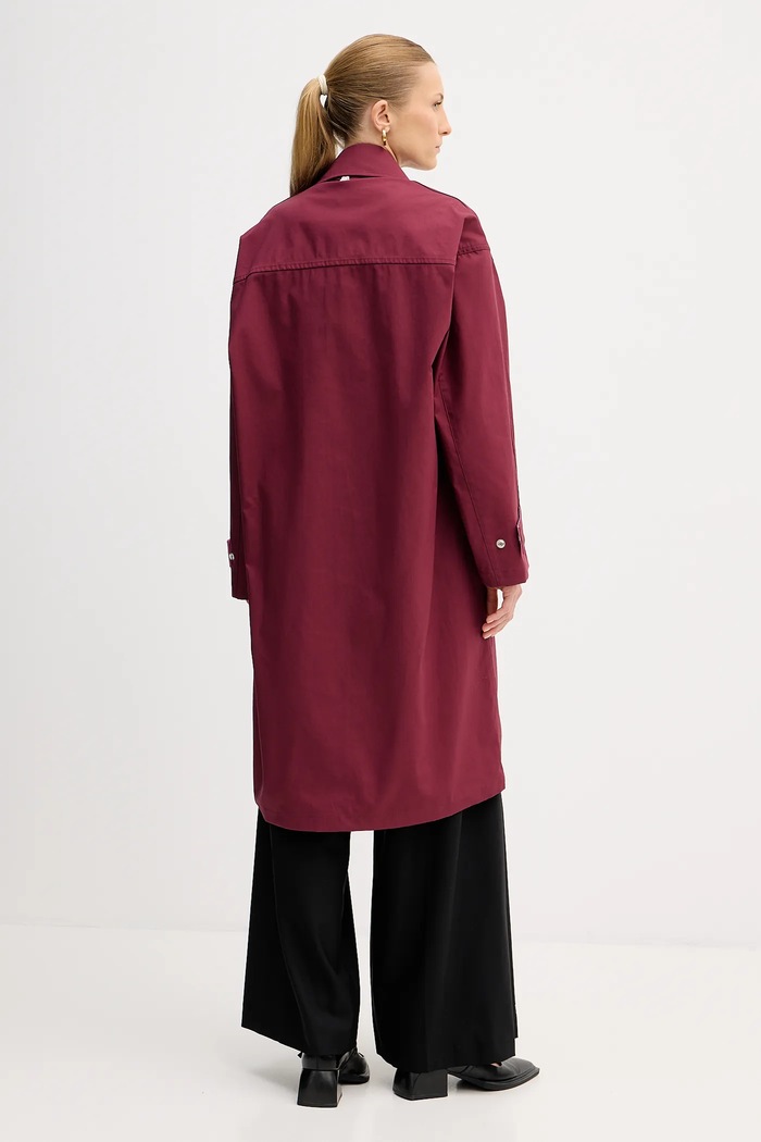 Oblečenie Bavlnený kabát Kenzo FF52OU1439OU.24 burgundské