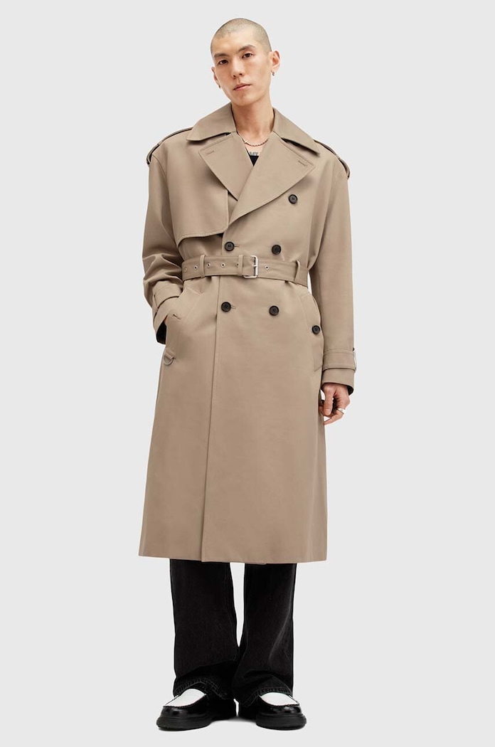 AllSaints trencz bawełniany SPENCER M009OZ