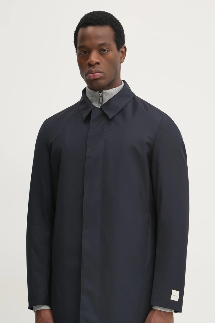 Oblečení Vlněný kabát Calvin Klein K10K113956 námořnická modř