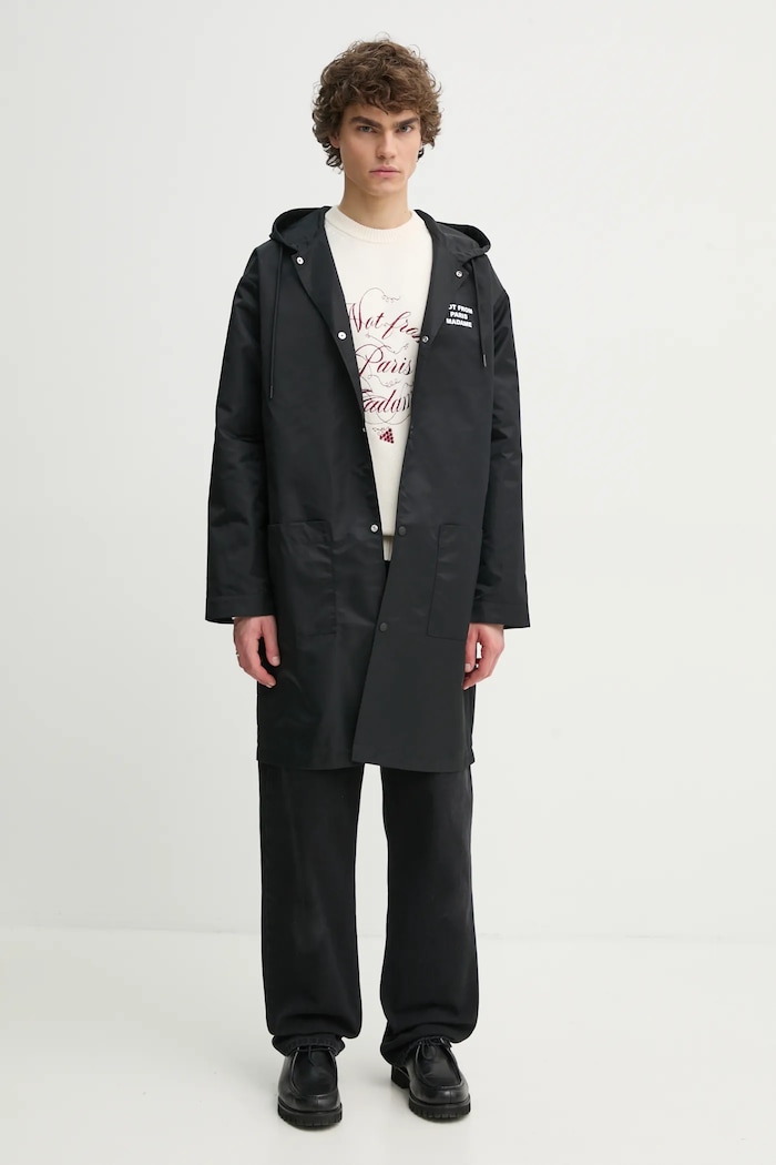 Куртка Drôle de Monsieur La Parka Slogan PERM.CT130.PA014.BL чёрный SS26