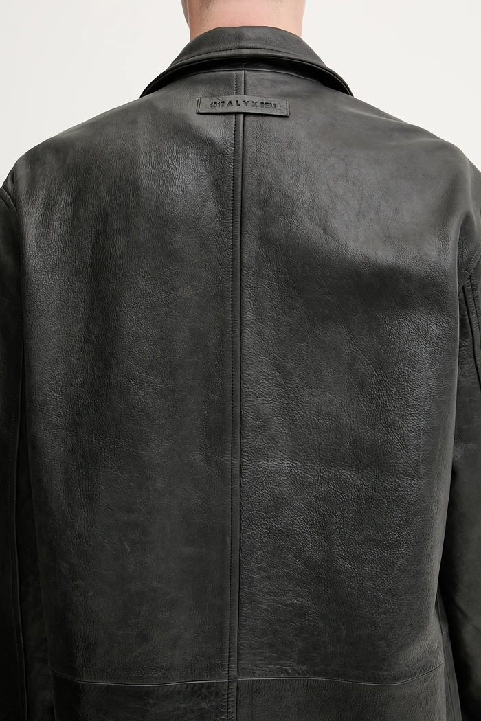 Кожаный плащ 1017 ALYX 9SM Vintage leather AAMOU0547LE01 чёрный