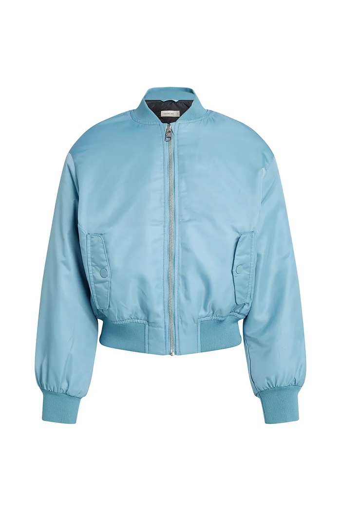 Dětská bomber bunda Calvin Klein Jeans přechodné modrá IB0IB02254.PPYA