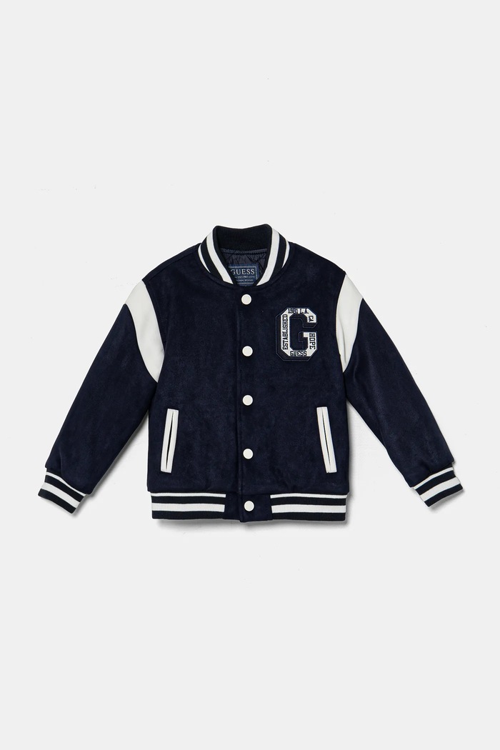Guess kurtka bomber dziecięca imitacja zamszu granatowy N5RL07.WG970.PPYA