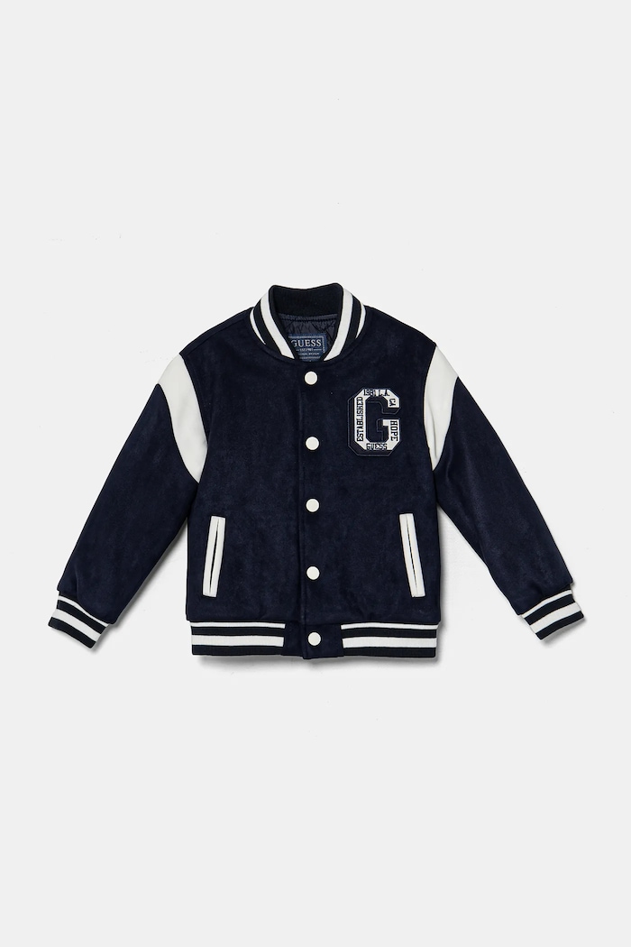 Guess kurtka bomber dziecięca imitacja zamszu granatowy N5RL07.WG970.PPYA