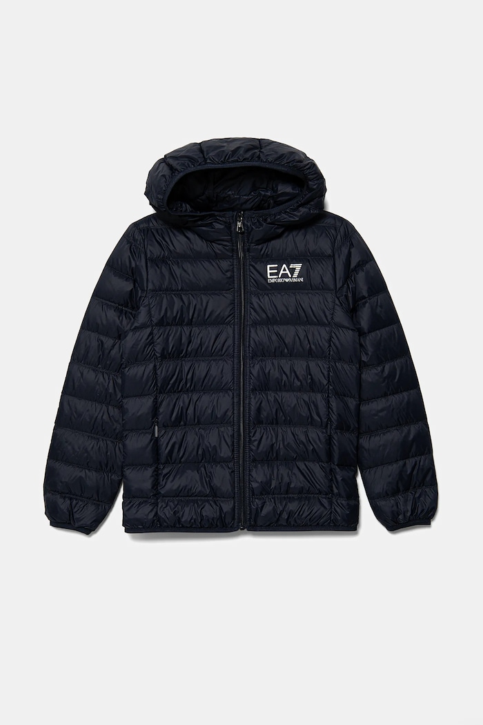 EA7 Emporio Armani Geacă de puf pentru copii bleumarin 7B000035.AF12477
