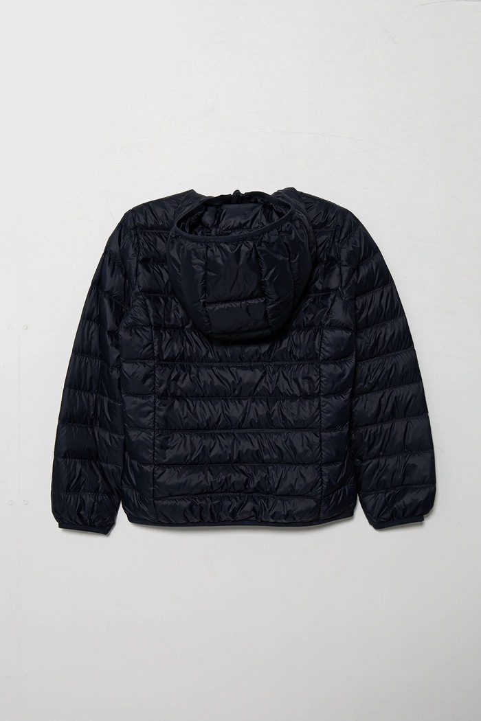 EA7 Emporio Armani Geacă de puf pentru copii 7B000035.AF12477 bleumarin AW25