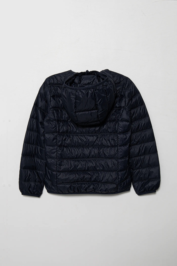 EA7 Emporio Armani Geacă de puf pentru copii 7B000035.AF12477 bleumarin AW25