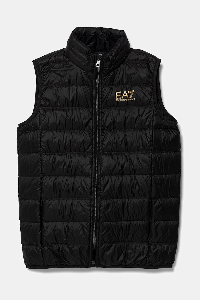 EA7 Emporio Armani Vestă de puf pentru copii negru 7B000034.AF12477