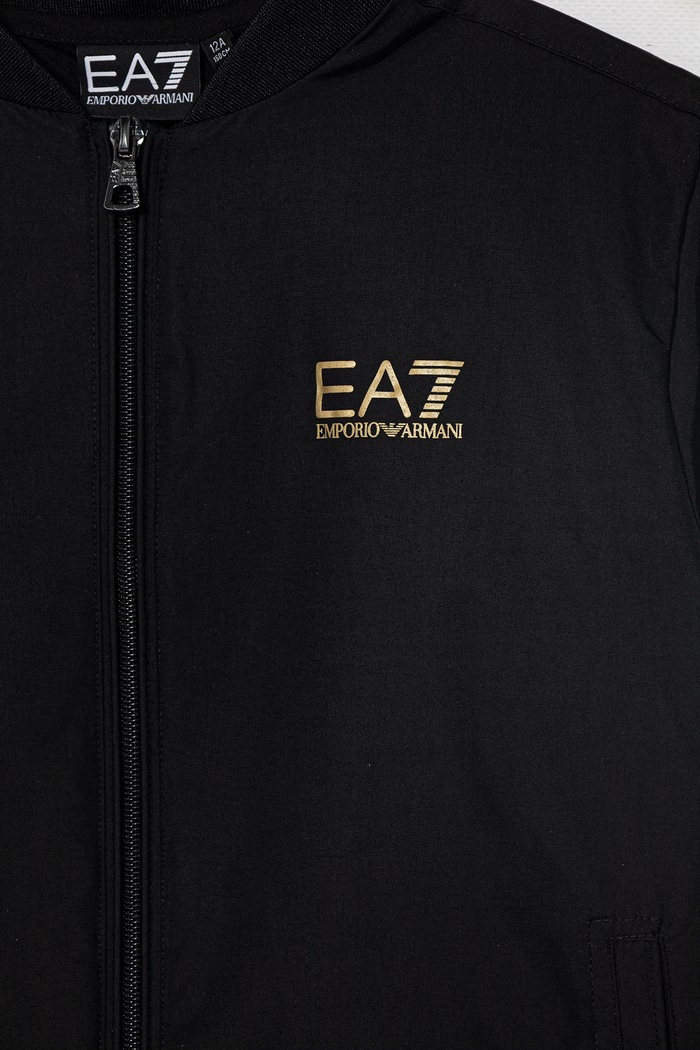 Băieți EA7 Emporio Armani geacă bomber pentru copii 7B000033.AF12873 negru