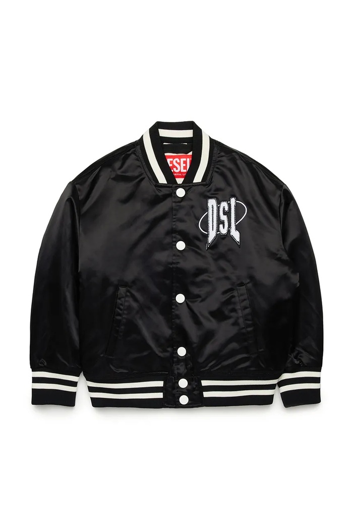 Dječja bomber jakna Diesel JSTART JACKET J02185 crna SS25