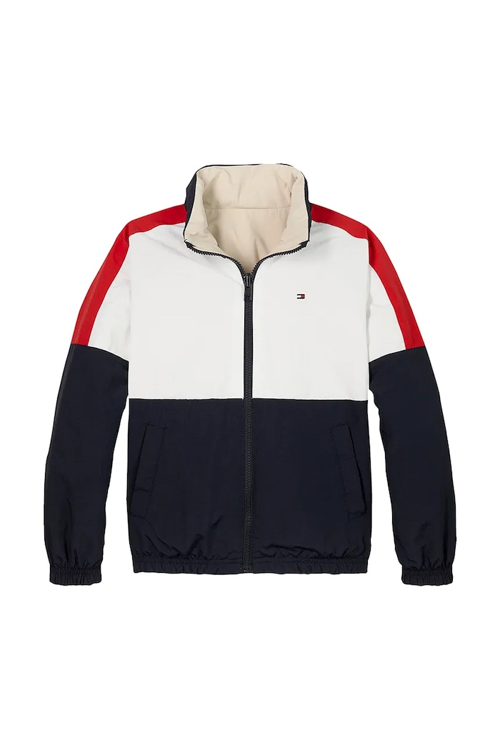 Παιδικό μπουφάν Tommy Hilfiger KB0KB09583.PPYA μπεζ SS25