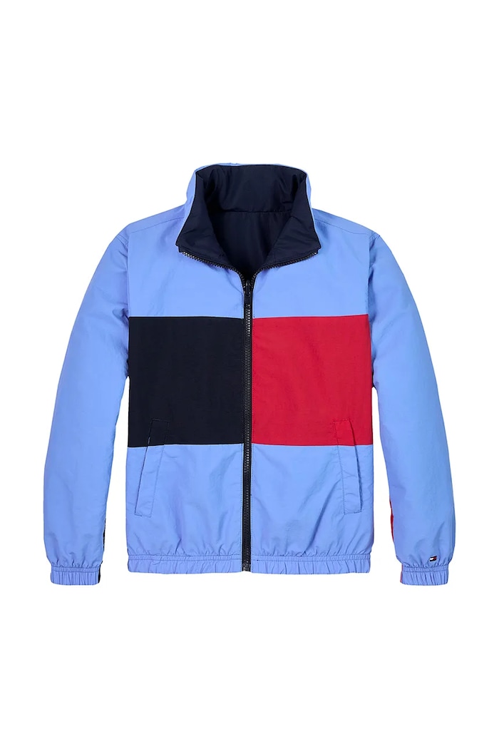 Dětská bunda Tommy Hilfiger KB0KB09583.PPYA modrá SS25