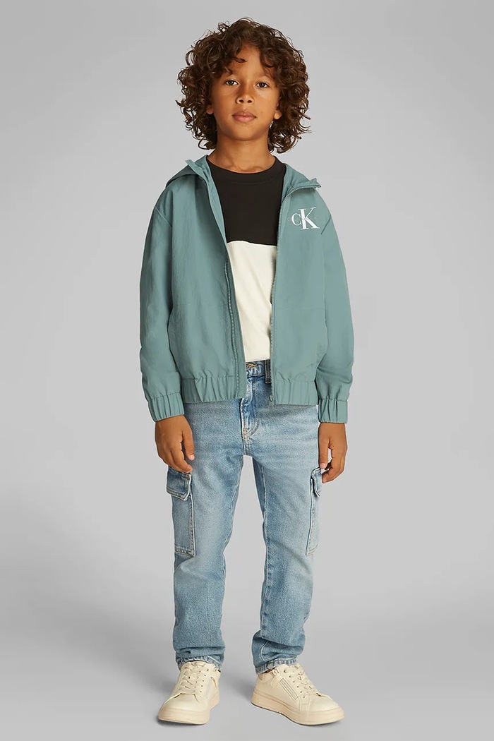 Calvin Klein Jeans kurtka dziecięca pozostałe turkusowy IB0IB02500.128.176.PPYA