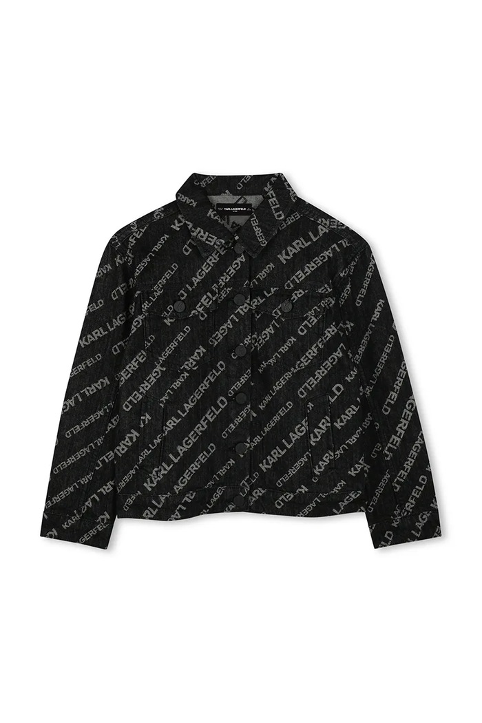 Karl Lagerfeld geacă de bumbac pentru copii Z30426.162.174 negru SS25