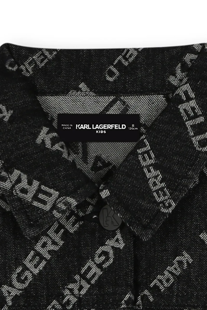 Karl Lagerfeld geacă de bumbac pentru copii negru Z30426.162.174