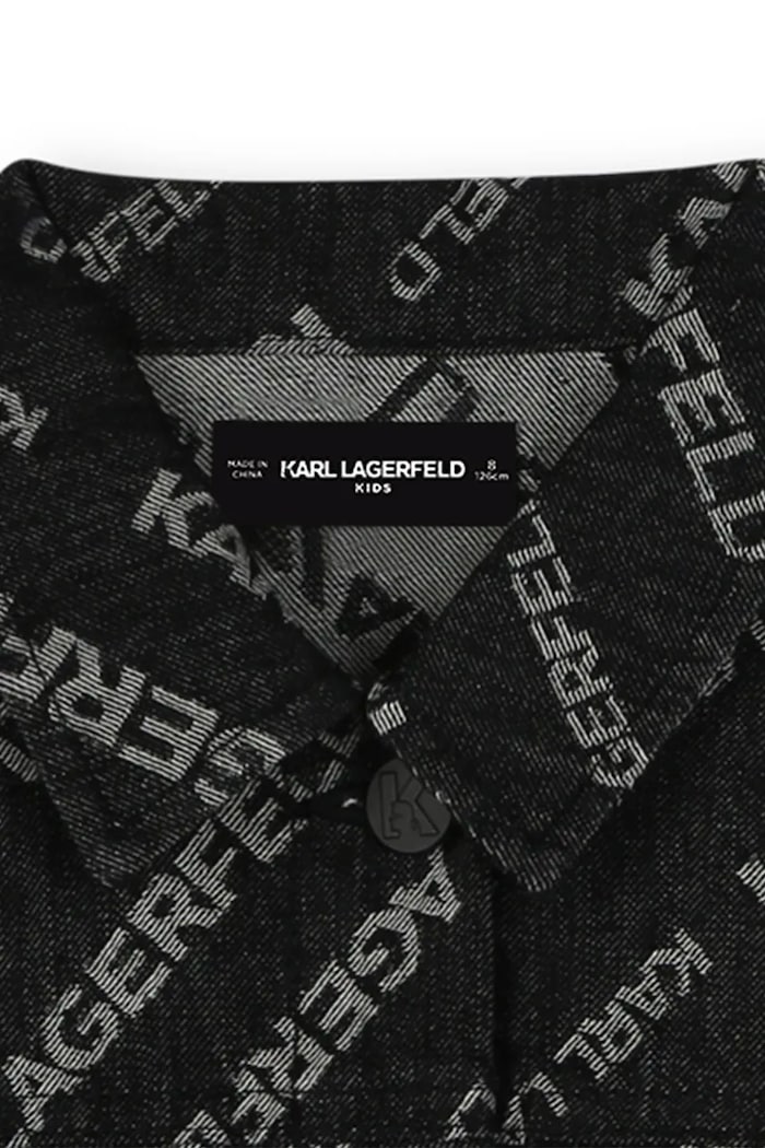 Karl Lagerfeld geacă de bumbac pentru copii negru Z30426.162.174