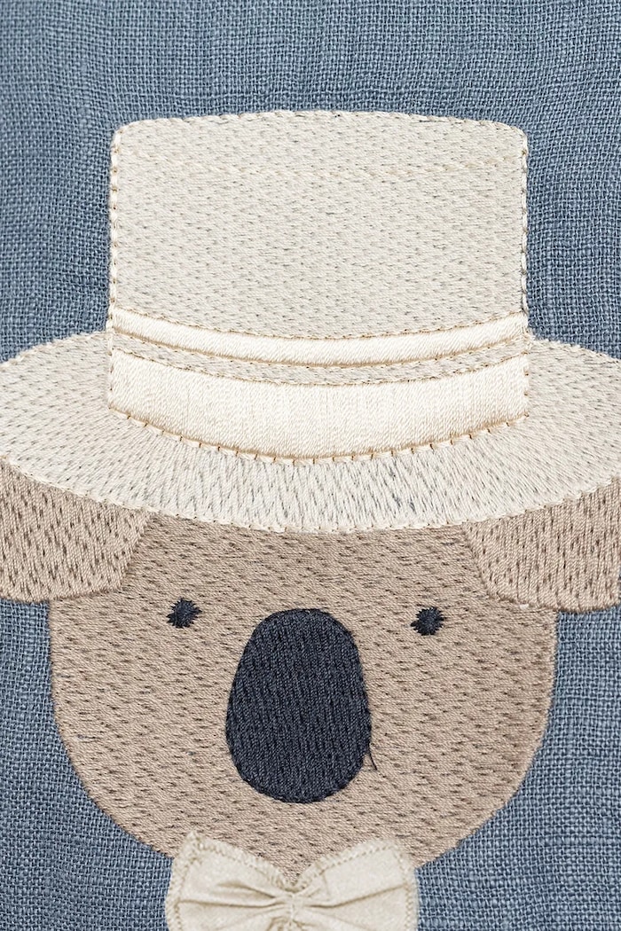 Dječji laneni prsluk Donsje Larsel Linen Gilet Groom plava 4096401.98.128