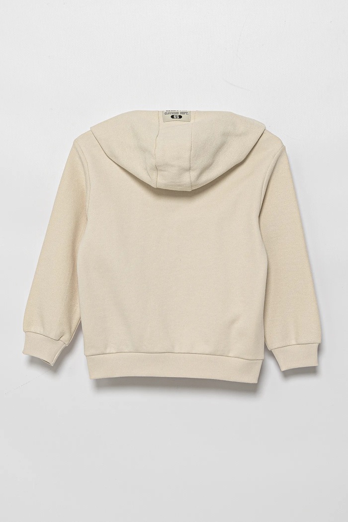 United Colors of Benetton gyerek melegítőfelső pamutból 3T31G503Q.P.Seasonal bézs SS25