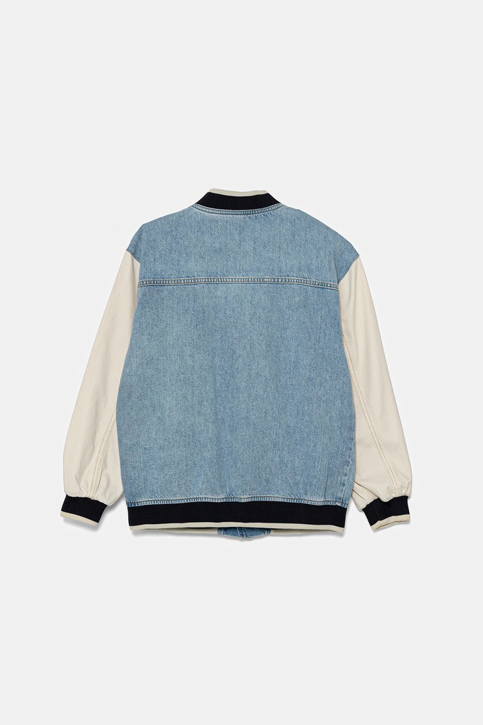 United Colors of Benetton kurtka bomber dziecięca 2R76CN069.G.Seasonal niebieski SS25