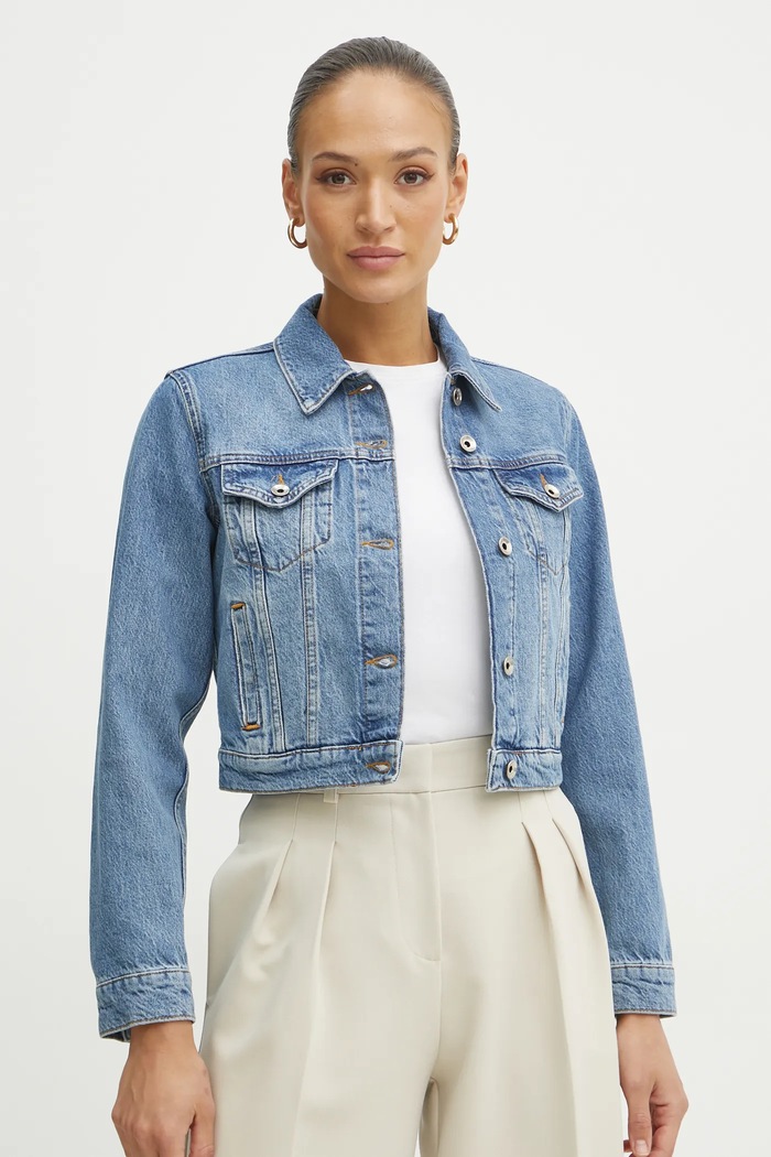 Patrizia Pepe giacca di jeans denim blu 8O0170.D1WZB