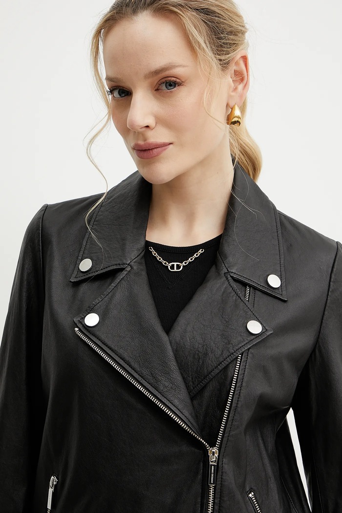 Kožna ramones jakna Armani Exchange crna XW000218.AF10854