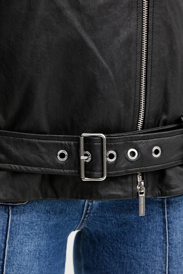 Kožna ramones jakna Armani Exchange XW000218.AF10854 crna