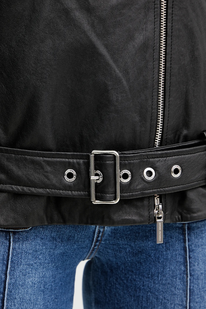 Kožna ramones jakna Armani Exchange XW000218.AF10854 crna