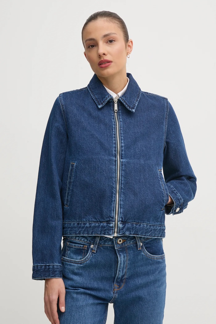 Τζιν μπουφάν Calvin Klein Jeans σκούρο μπλε J20J224545