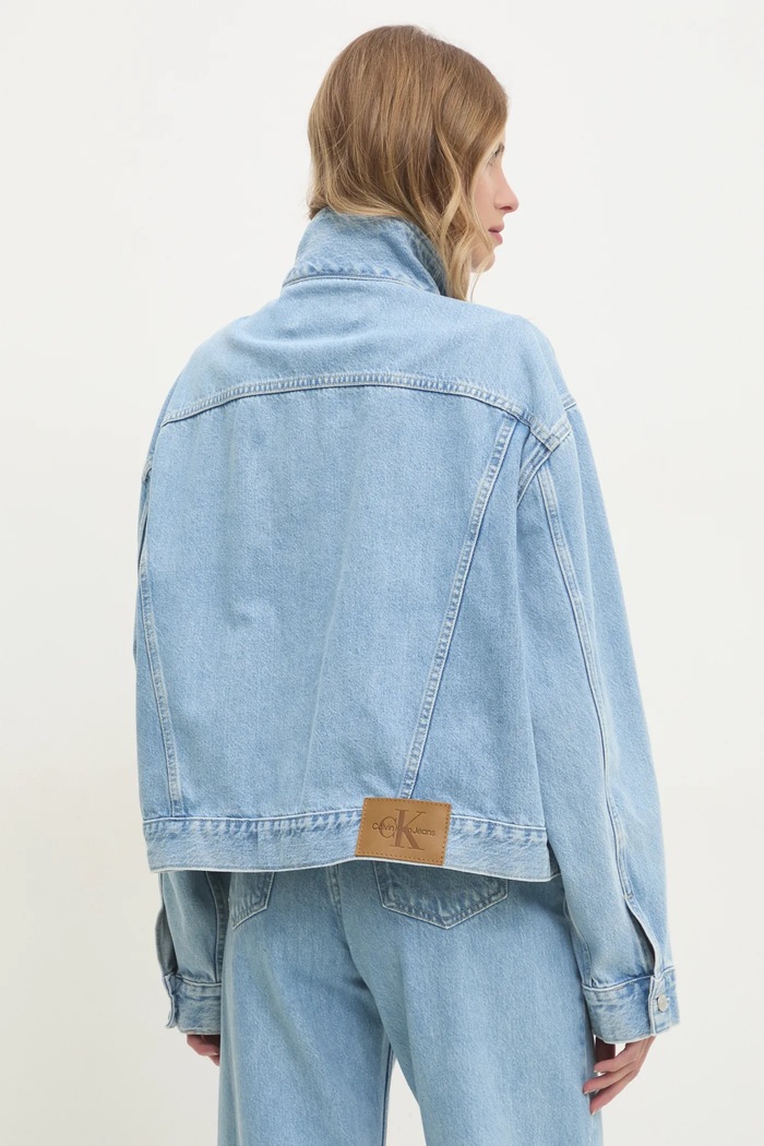 Ρούχα Τζιν μπουφάν Calvin Klein Jeans J20J224548 μπλε