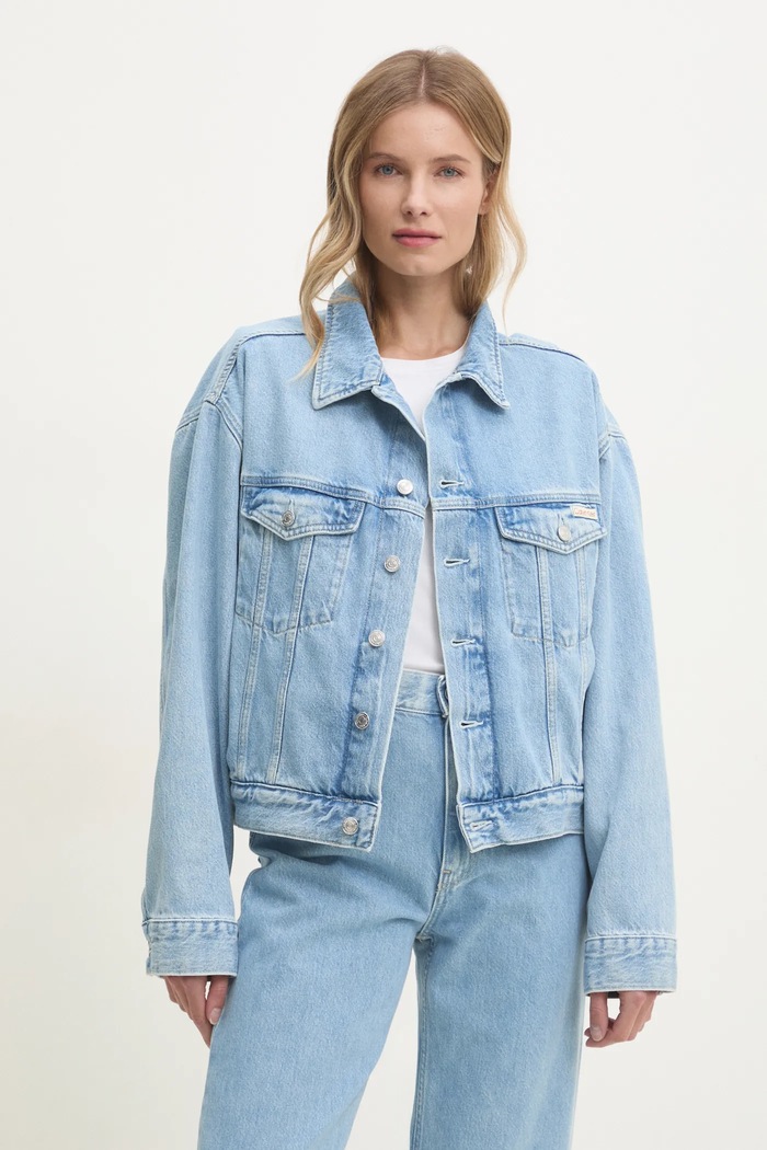 Τζιν μπουφάν Calvin Klein Jeans μπλε J20J224548