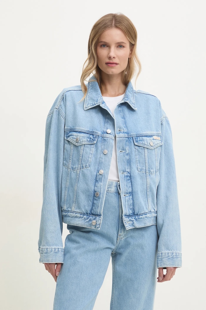 Τζιν μπουφάν Calvin Klein Jeans μπλε J20J224548