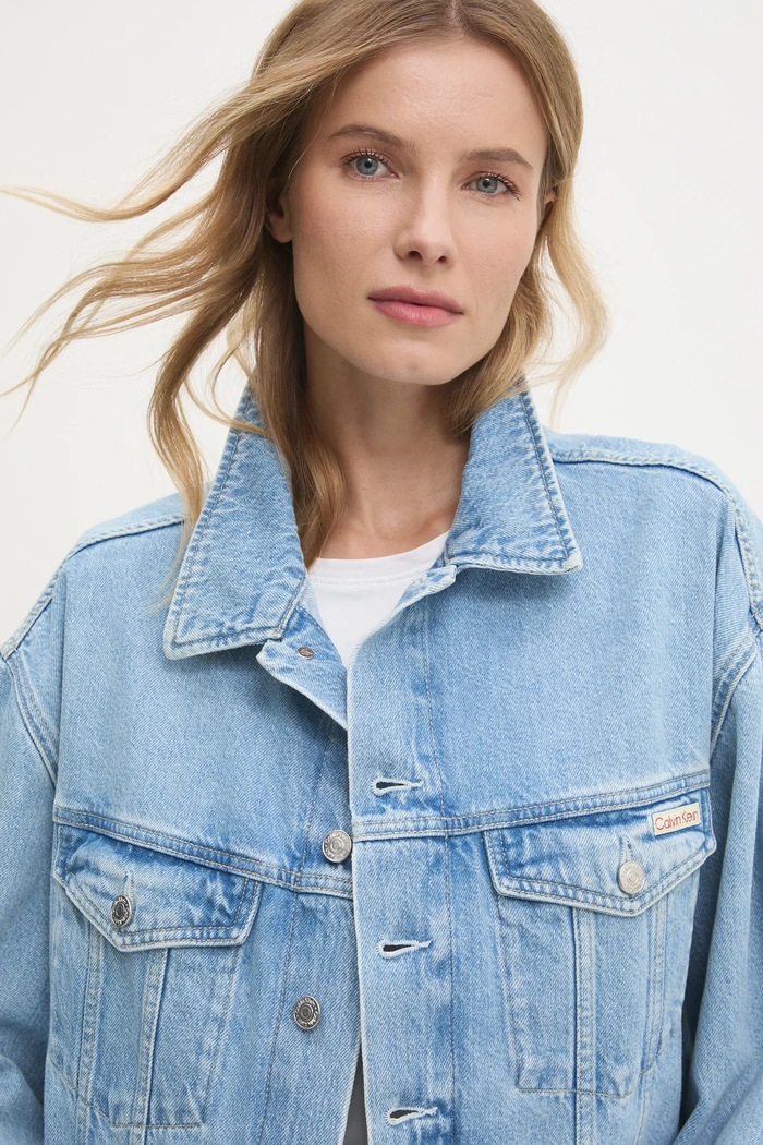 Τζιν μπουφάν Calvin Klein Jeans J20J224548 μπλε