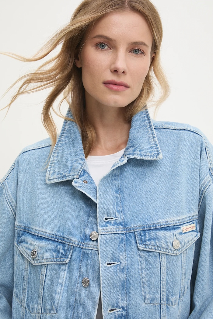 Τζιν μπουφάν Calvin Klein Jeans J20J224548 μπλε
