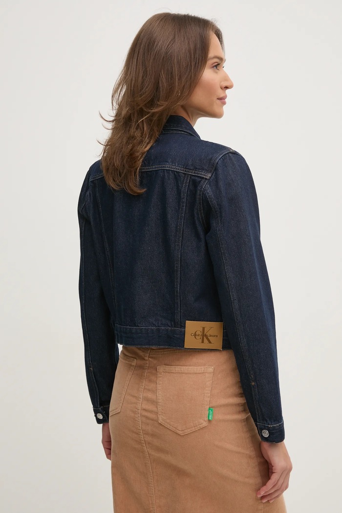 Oblečenie Rifľová bunda Calvin Klein Jeans J20J225066 tmavomodrá