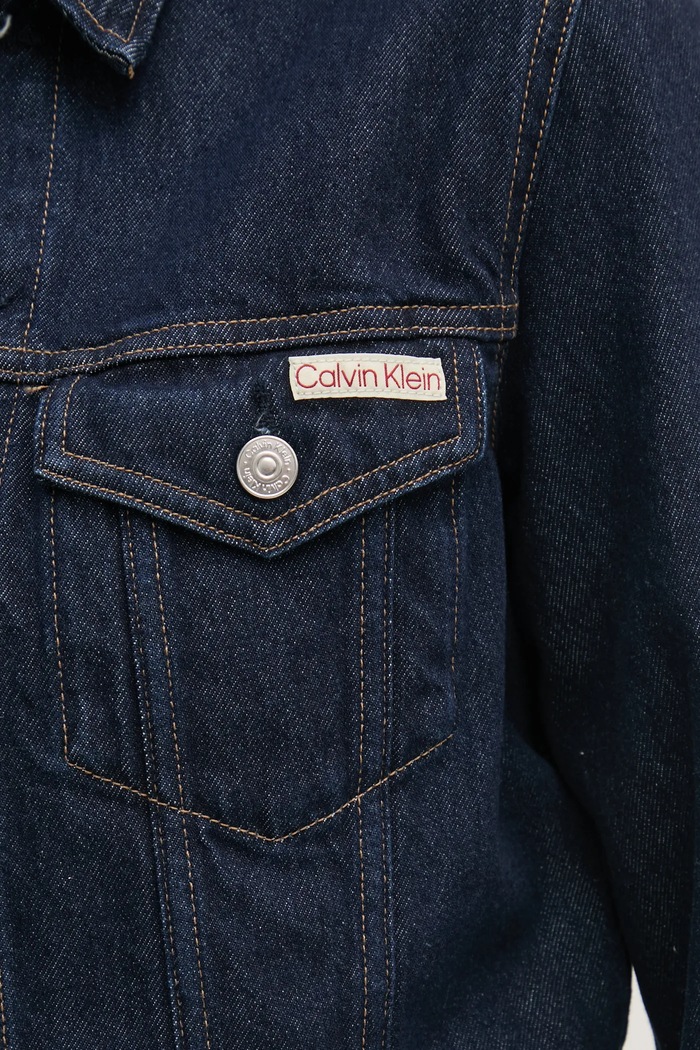 Rifľová bunda Calvin Klein Jeans J20J225066 tmavomodrá