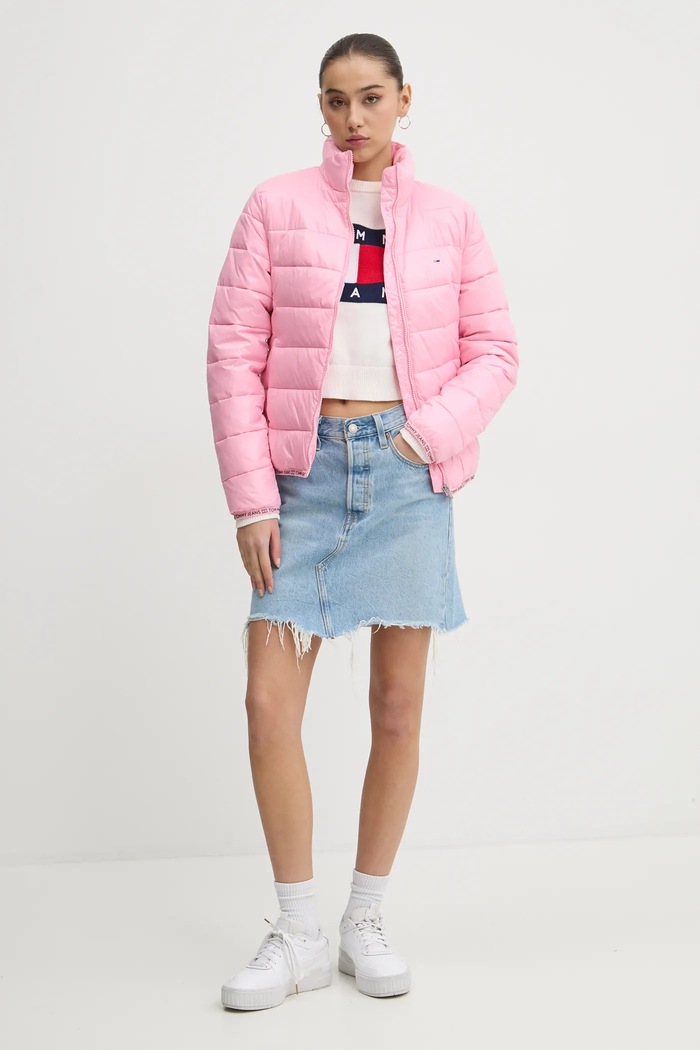 Bunda Tommy Jeans DW0DW19312 růžová SS25