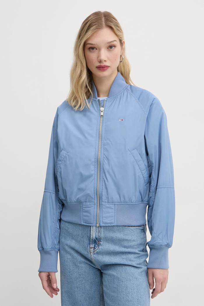 Tommy Jeans bomber dzseki enyhén szigetelt kék DW0DW19316