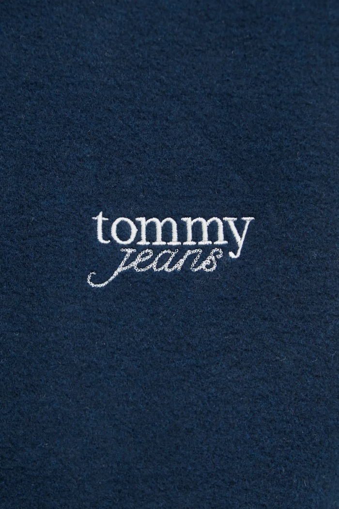 Bunda bomber s prímesou vlny Tommy Jeans tmavomodrá DW0DW19320
