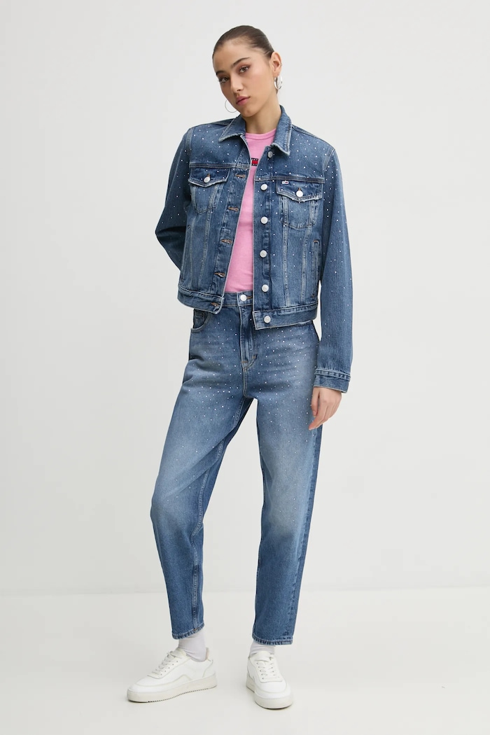 Tommy Jeans kurtka jeansowa DW0DW19781 niebieski SS25
