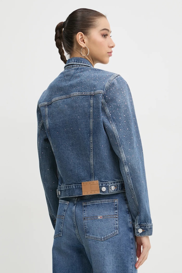 Odzież Tommy Jeans kurtka jeansowa DW0DW19781 niebieski