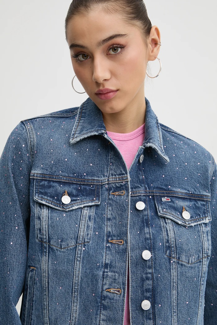 Tommy Jeans kurtka jeansowa niebieski DW0DW19781