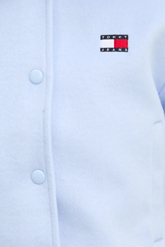 Tommy Jeans gyapjú keverék dzseki DW0DW20165 kék