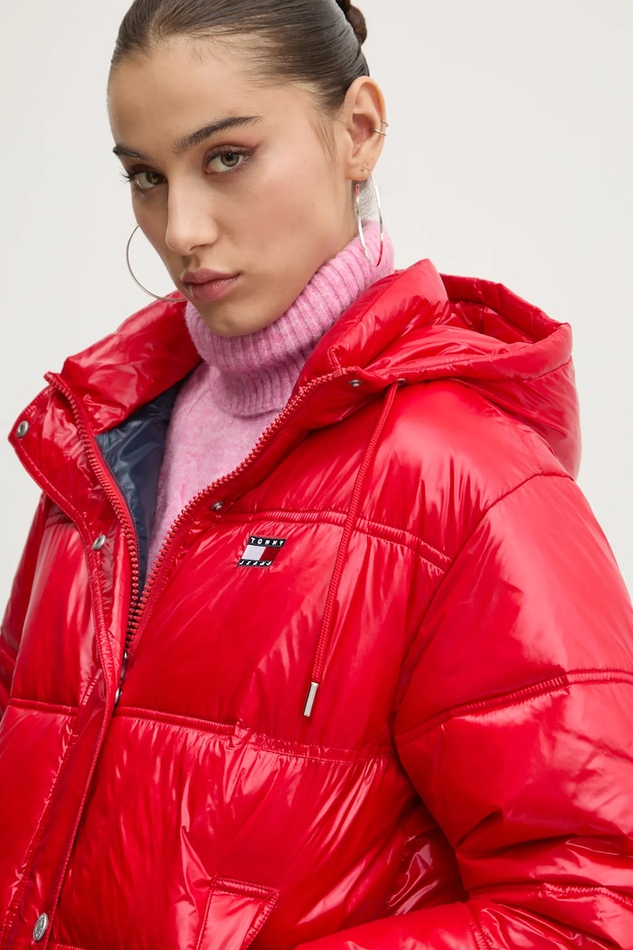 Tommy Jeans rövid kabát piros DW0DW20210