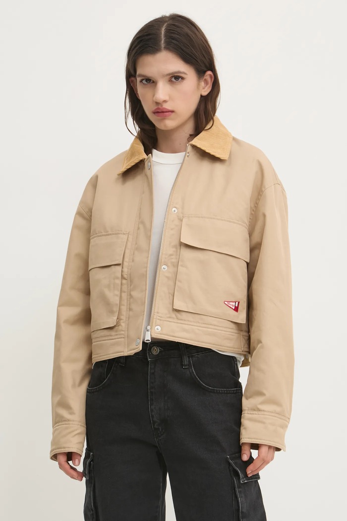 Bunda Tommy Jeans béžová DW0DW20544