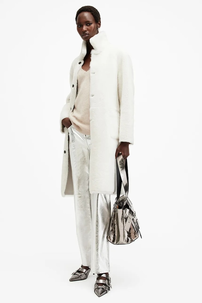 AllSaints płaszcz dwustronny SERRA W119LB