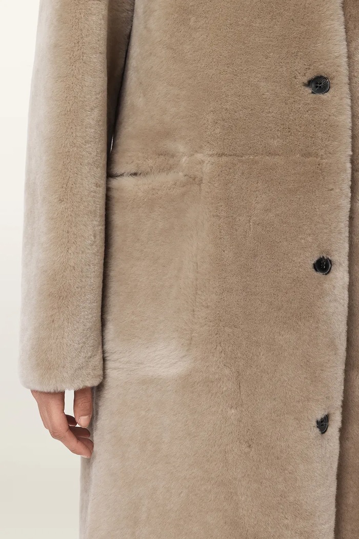 AllSaints Płaszcz damski skórzany SERRA W119LB