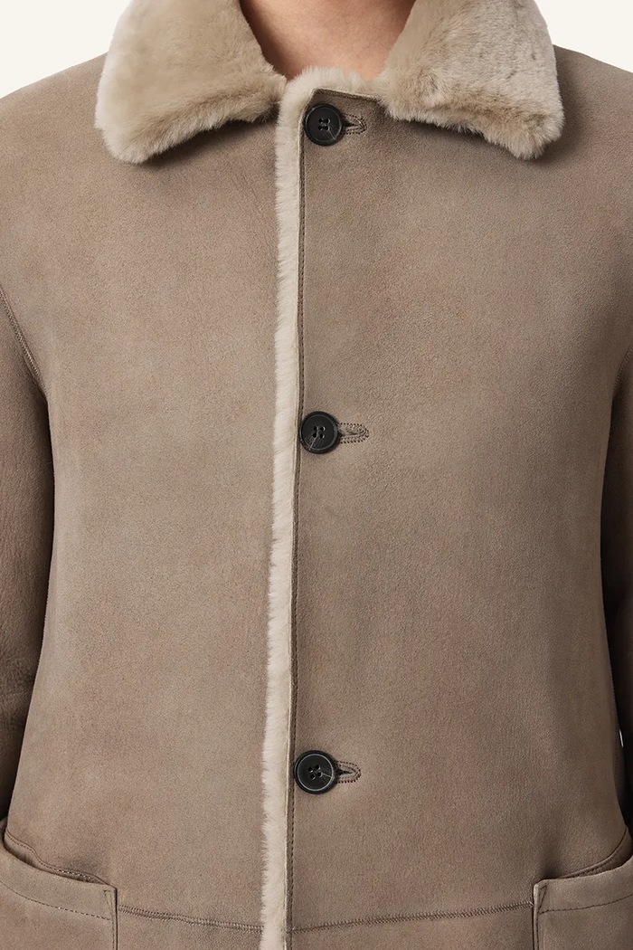 AllSaints Płaszcz damski skórzany SERRA W119LB