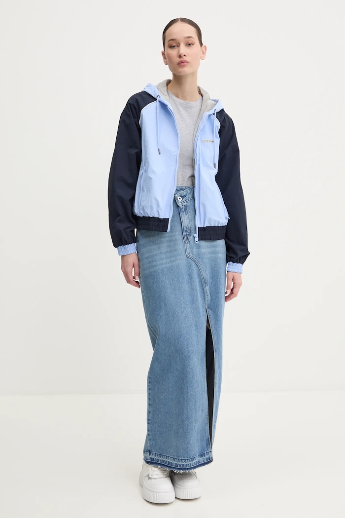 Μπουφάν Guess Jeans W5RL44.WGYL2 μπλε SS25