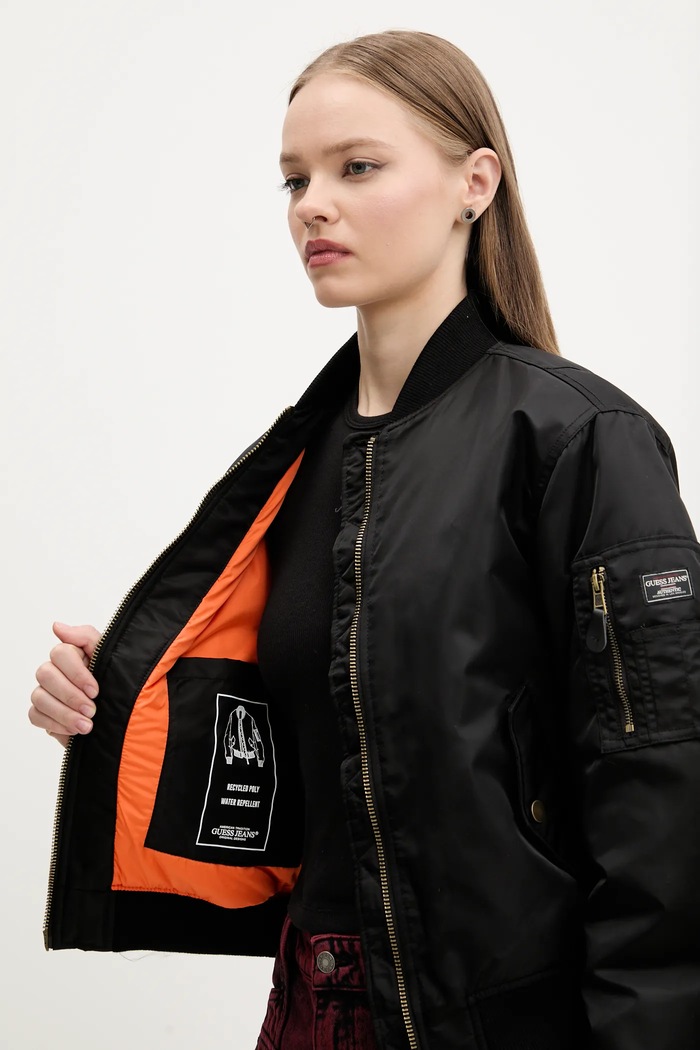 Guess Jeans geaca bomber W5RL81.WHAA2 negru