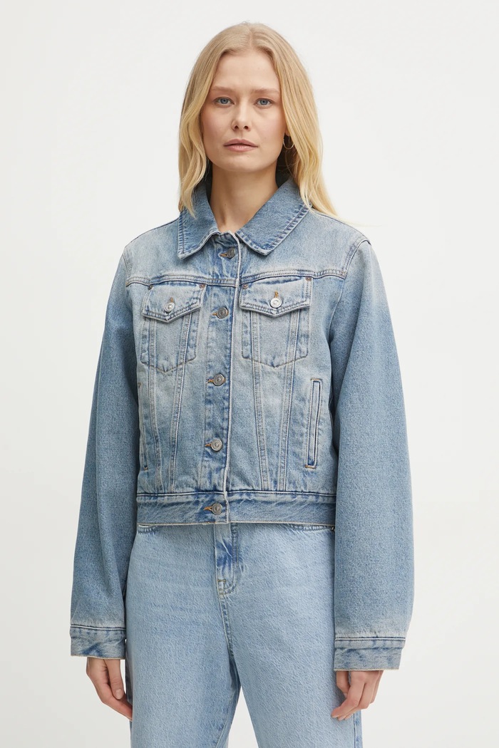 Victoria Beckham kurtka jeansowa pozostałe niebieski 1125DJK006006A